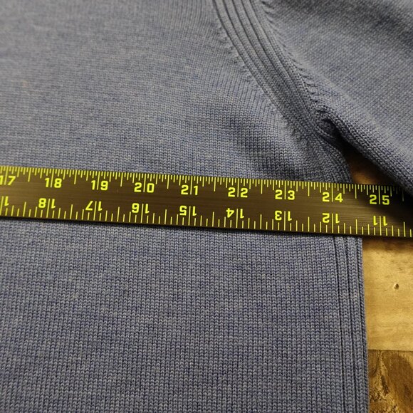 Faconnable wool quarter zip pullover sweater men's XXL blue - Picture 4 of 13